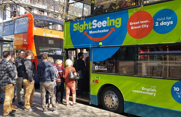 Manchester hop-on hop-off sightseeing bus tour