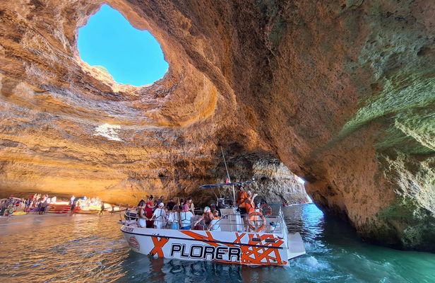Caves in the Algarve and Dolphin-Watching Boat Tour from Albufeira