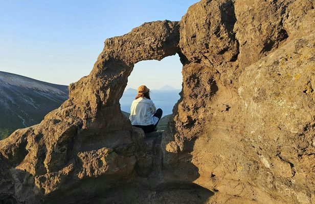 Trekking through volcanic landscapes on Vulcano Island
