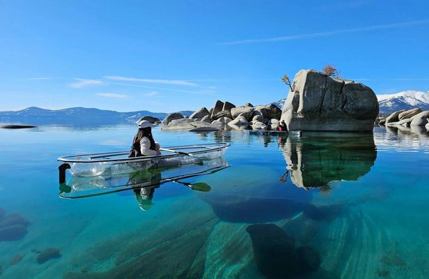 Explore Lake Tahoe Crystal Coves in a Clear Kayak