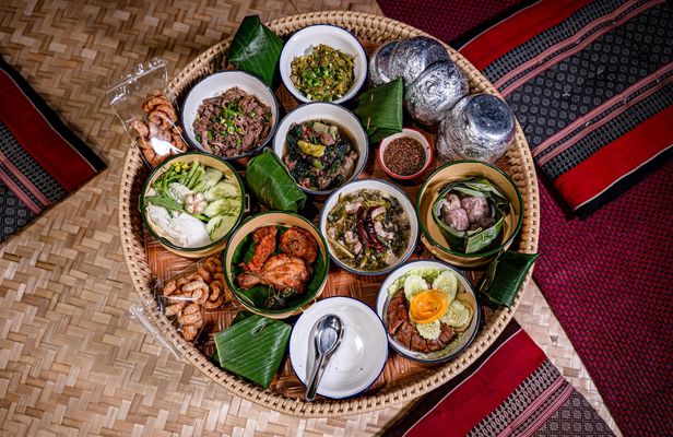 Traditional northern Thai dinner with cultural show