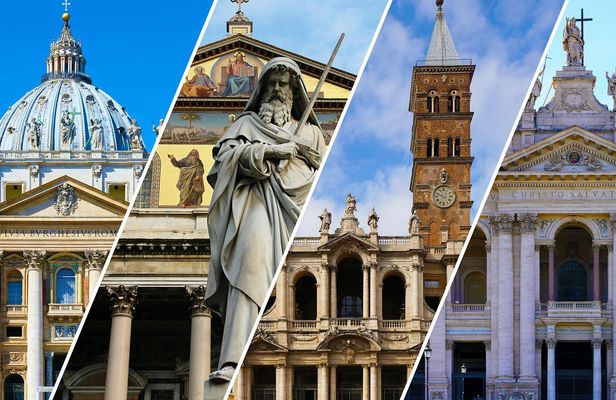 Papal basilicas of Rome private guided tour by golf cart