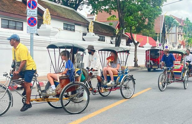 Explore Chiang Mai’s Old City with a charming trishaw ride