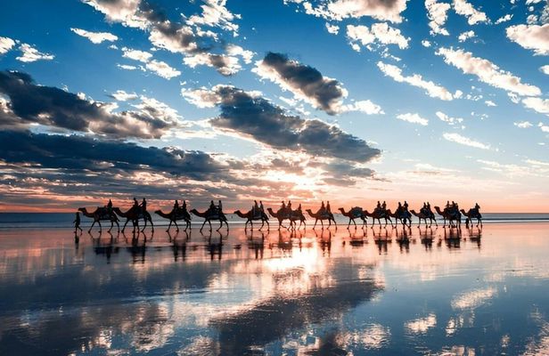 Camel ride and buggy adventure at sunset with BBQ dinner