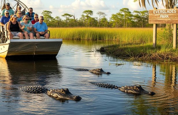 Everglades National Park airboat tour with pick-up from Miami