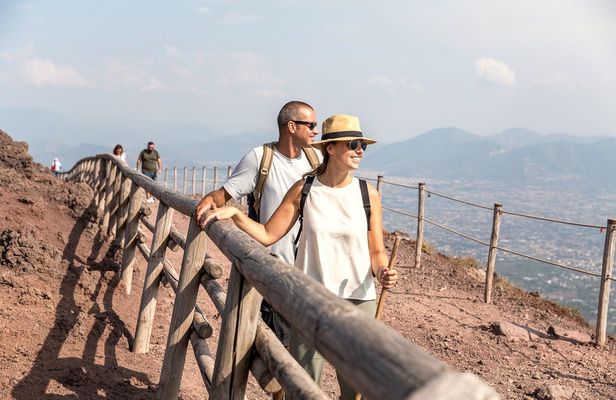 Pompeii ruins and Mt. Vesuvius volcano day trip from Naples