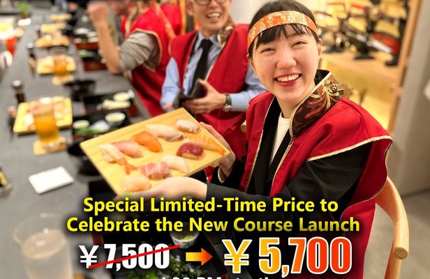 Sushi-making class with samurai performance in Asakusa