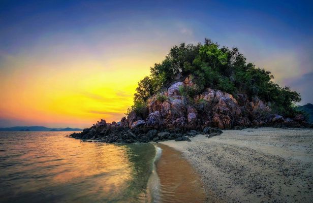 Krabi Lagoon boat tour with beach BBQ and bioluminescent swim