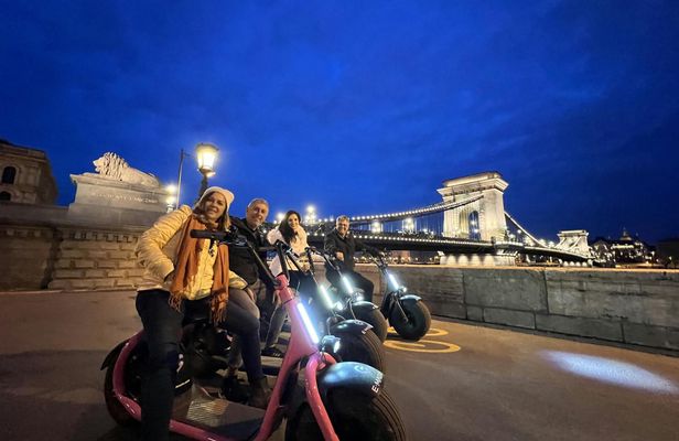 Budapest Guided E-Scooter Tour by Night