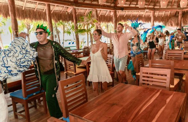 Ride and beach party at Cozumel