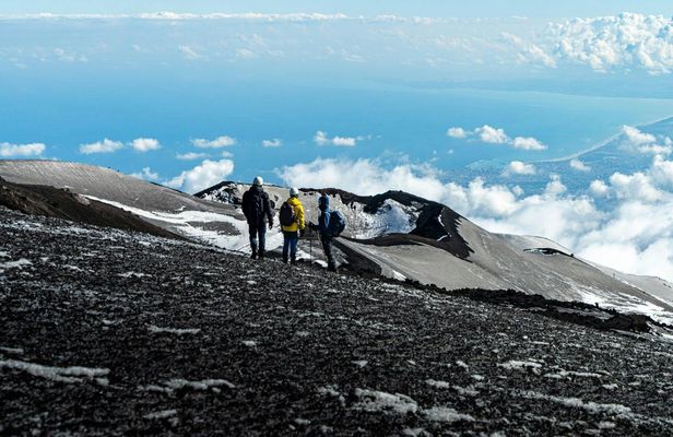 Guided Etna summit crater trek with cable car and 4×4