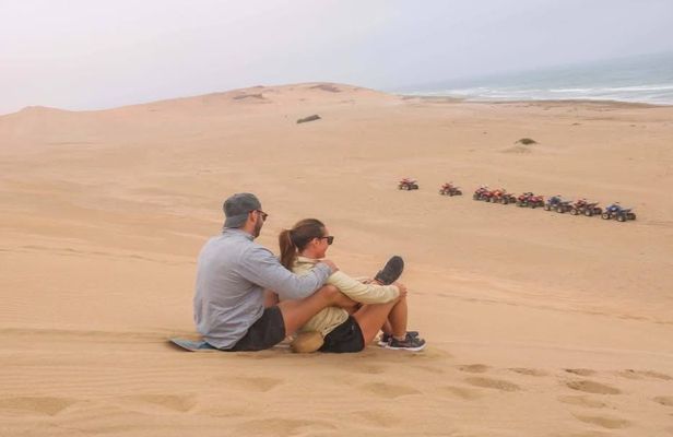 Sunset sandboarding in Agadir desert with Dinner