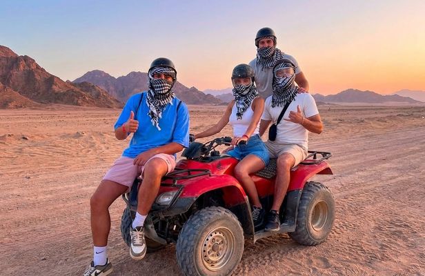 Quad bike morning tour with camel ride and tea in Hurghada