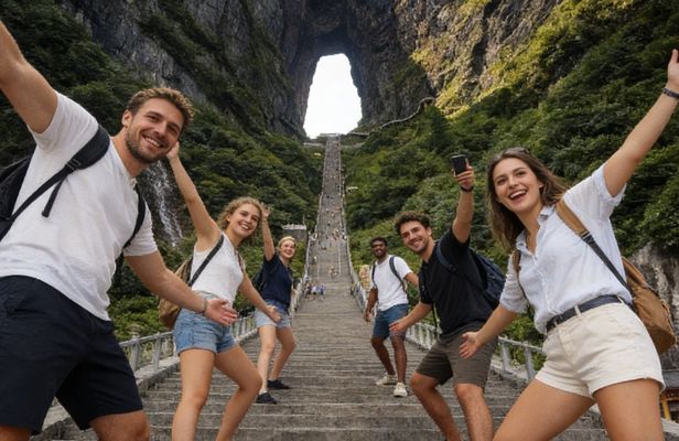 Tianmen Mountain private tour with cableway ride and live musical show
