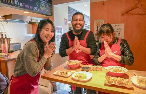 Kyoto ramen and gyoza cooking class with professional chefs