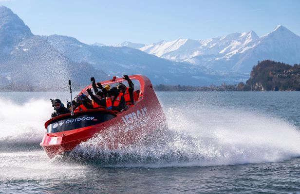 Winter Jetboat Ride on Lake Brienz