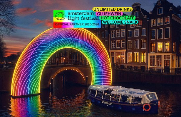 Amsterdam Light Festival cruise with open bar