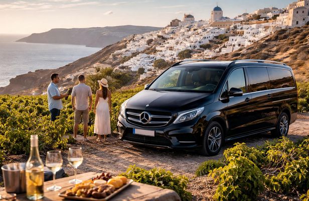 Authentic Santorini tour with local cooking class and wine tasting