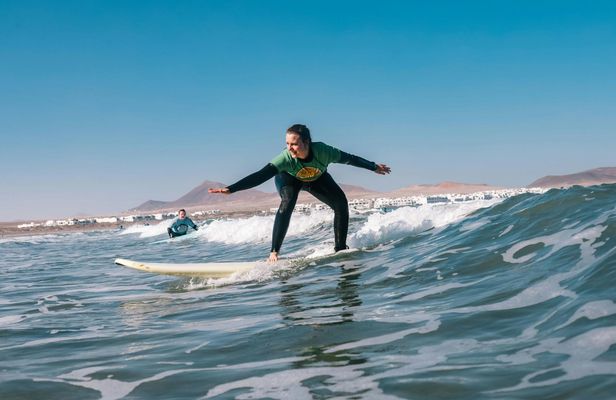 Surfing experience at Famara Beach in Lanzarote