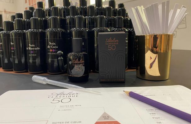 Classic workshop at Molinard Parfums in Grasse city centre