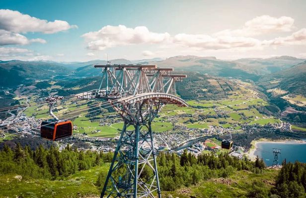 Hardangerfjord, Voss gondola and waterfalls guided tour