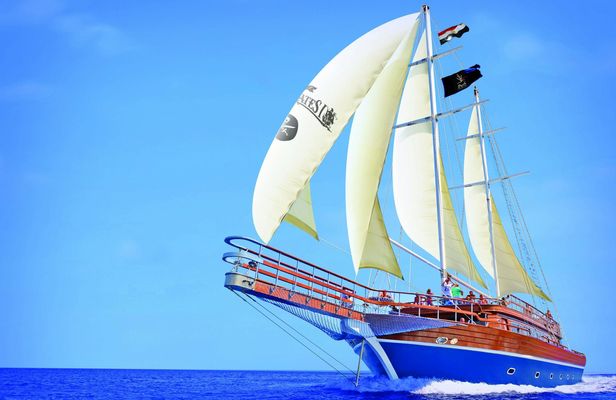 Pirate boat adventure and snorkelling tour with lunch from Marsa Alam
