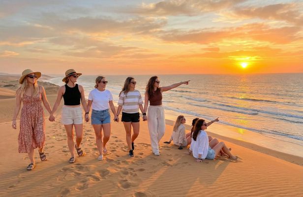 Timlaline Dunes sunset tour with canyon visit and BBQ