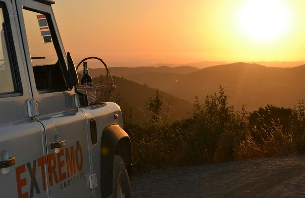 Algarve sunset 4x4 jeep safari with sparkling wine from Albufeira