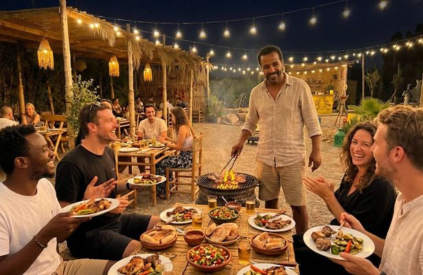 Camel ride, dune buggy and Moroccan BBQ dinner