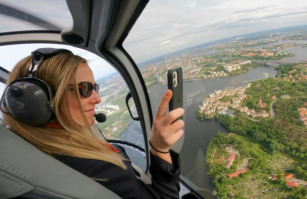 Stockholm highlights helicopter tour