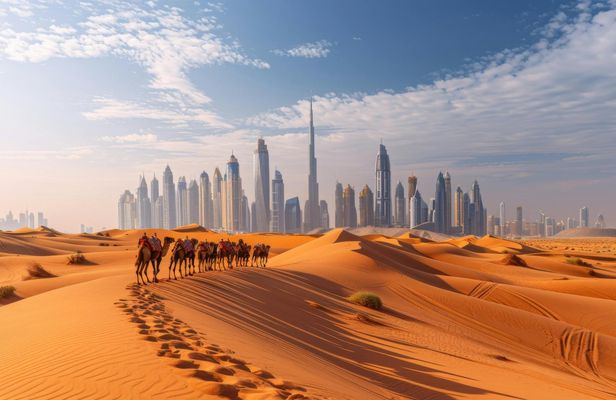 Desert safari with BBQ dinner and dance show in Dubai