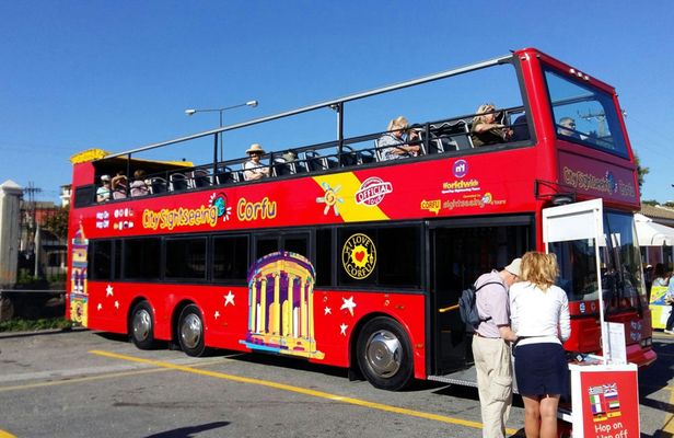 City Sightseeing hop-on hop-off bus tour of Corfu