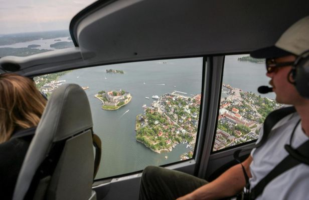 Stockholm 30-minute private helicopter tour with Vaxholm
