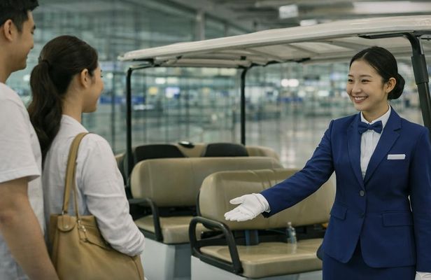 Bangkok airport priority lane arrival with butler and optional buggy