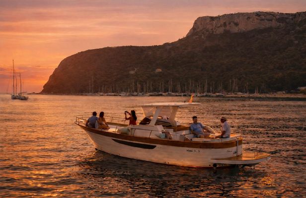 Cagliari sunset boat tour with swim stop and aperitif