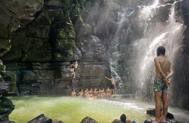 Guided tour to intact jungle and cascading waterfalls