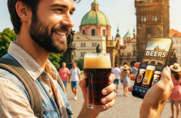 Prague self-guided audio tour with beer exhibition