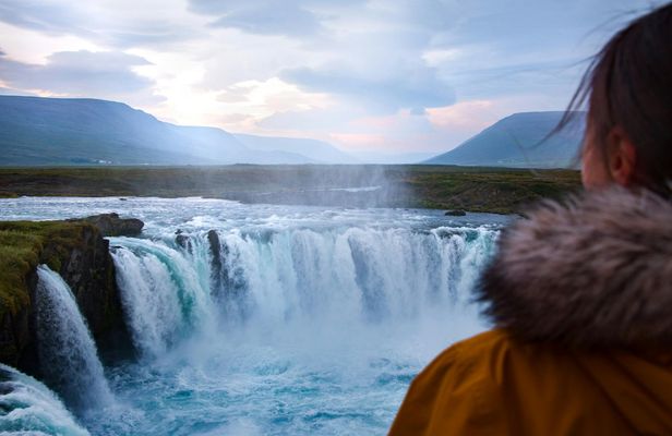Myvatn, waterfall, hot springs and volcanoes tour from Akureyri