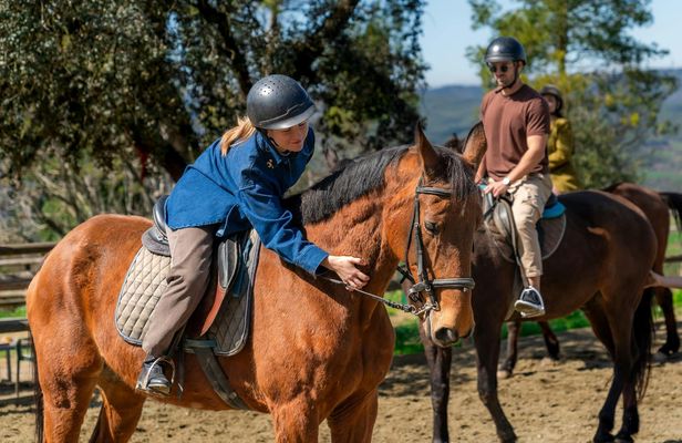 Montserrat beginner horseback ride with monastery small-group tour