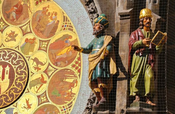 Prague Castle and Orloj with National Museum or Jewish Quarter