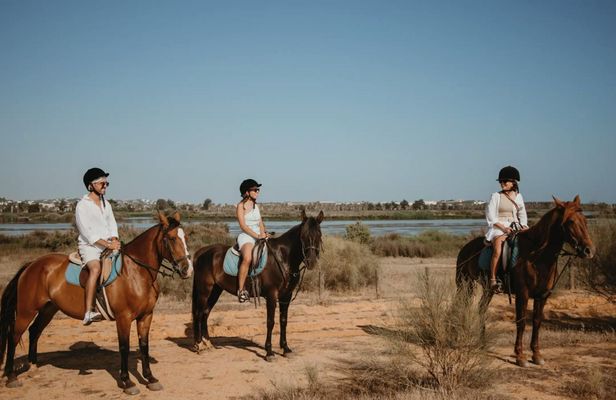 Albufeira lagoon horseback riding experience with hotel pick-up