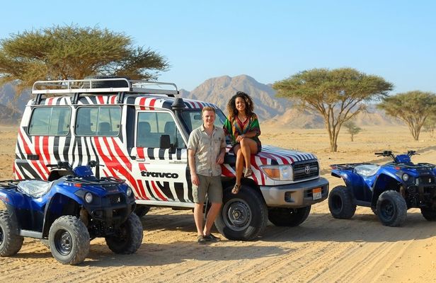 Premium quad bike adventure with Bedouin food and tea from Sharm