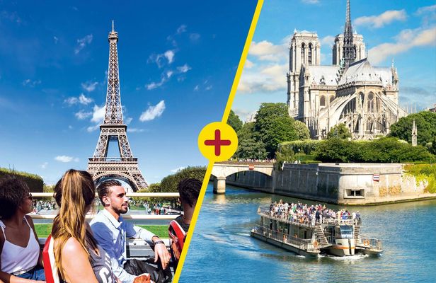 48h hop-on hop-off Big Bus tour of Paris with panoramic river cruise