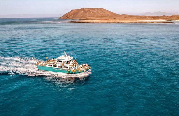 Round-trip ferry to Lobos Island with authorization from Corralejo