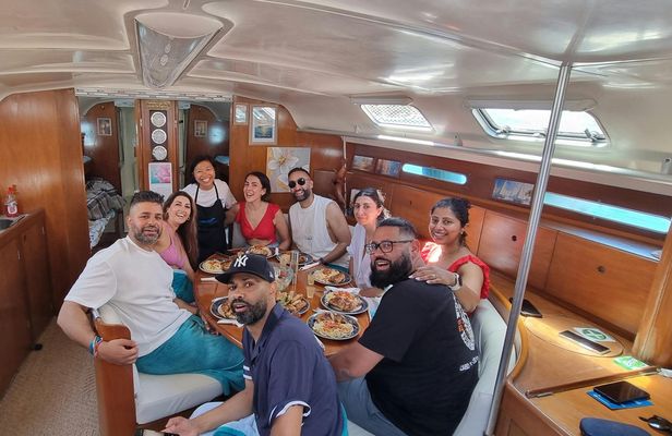 Rhodes private luxury sailing cruise with Mediterasian lunch