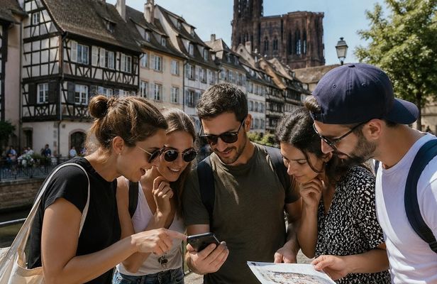 Strasbourg city outdoor mystery game in the historic centre