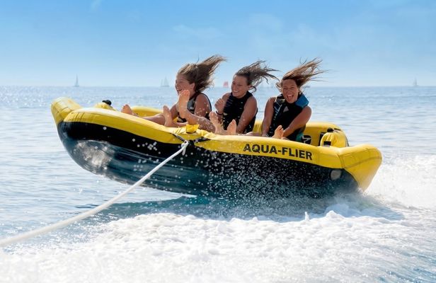 High-speed water tubbing adventure on the French Riviera
