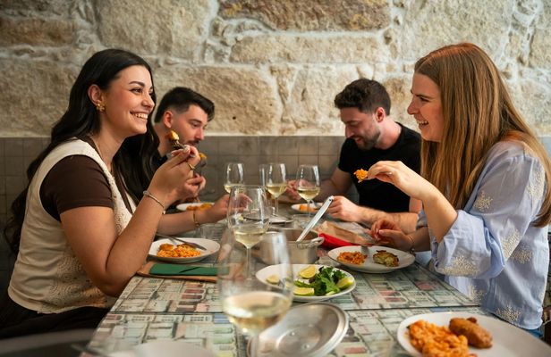 Food tour in Porto with visit to ancient Port Wine cellar