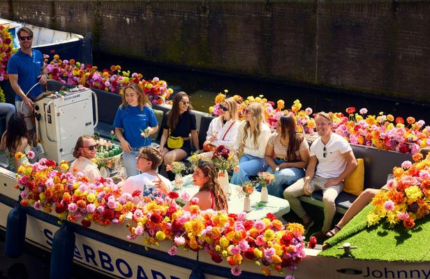 Amsterdam flower boat canal cruise