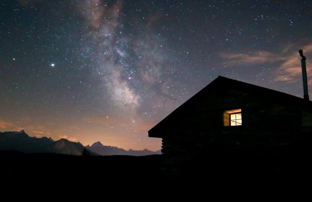 Alta Valle di Susa guided night hike with alpine dinner and bonfire